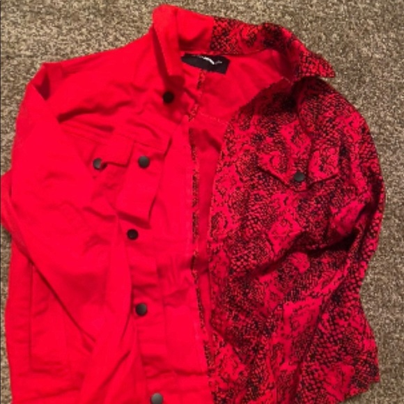 Fashion nova Men Red Jean jacket - Picture 1 of 1